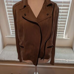 Kut from the Kloth Tan Leather Moto Jacket